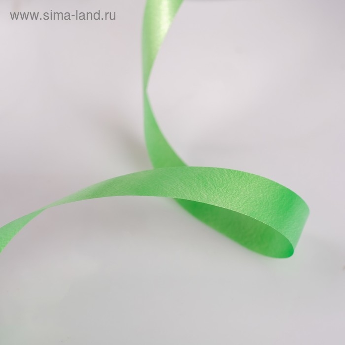 Лента для декора и подарков, зелёный, 2 см х 100 м Лента для декора и подарков, зелёный, 2 см х 100 м