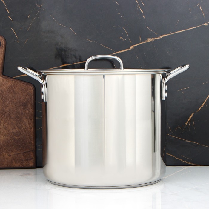 Кастрюля «Общепит», 15 л, d=30 см, h=25 см, капсульное дно, индукция Кастрюля «Общепит», 15 л, d=30 см, h=25 см, капсульное дно, индукция