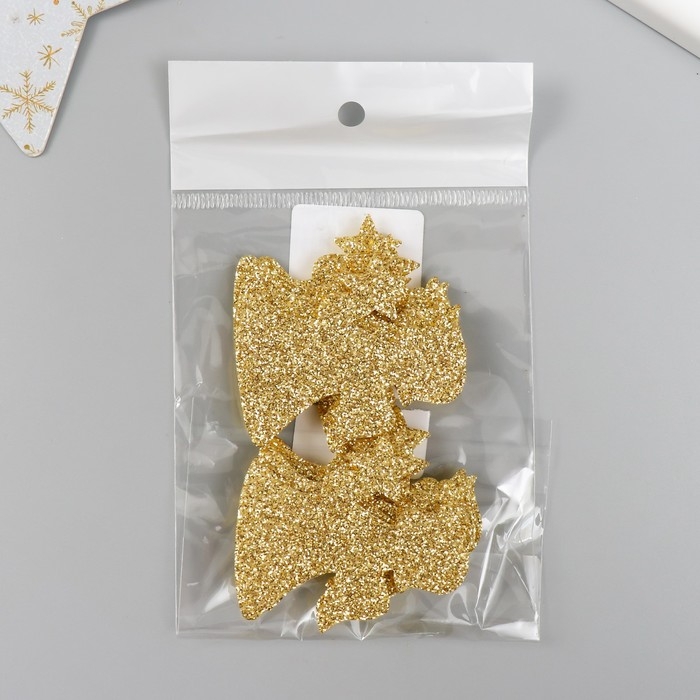 Декор Декор "Ангелочек" золото 5 см (набор 10 шт) фоам глиттер