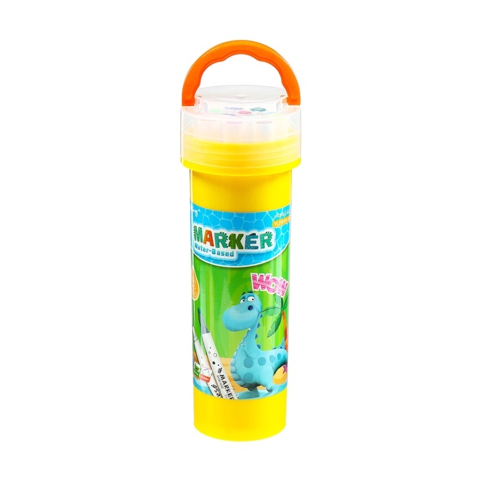 Набор маркеров 12 цветов двусторонние, кистеобр/пулевидн наконечники в пластиковом тубусе Набор маркеров 12 цветов двусторонние, кистеобр/пулевидн наконечники в пластиковом тубусе