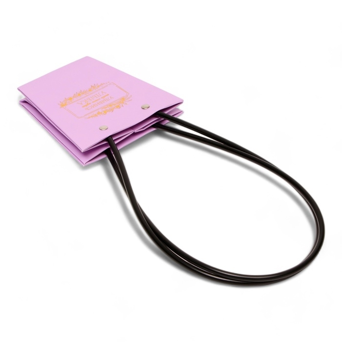 Сумка для цветов лиловая Сумка для цветов лиловая "Улыбнись тебе очень идет улыбка" 12x12-8x8-12.5 см