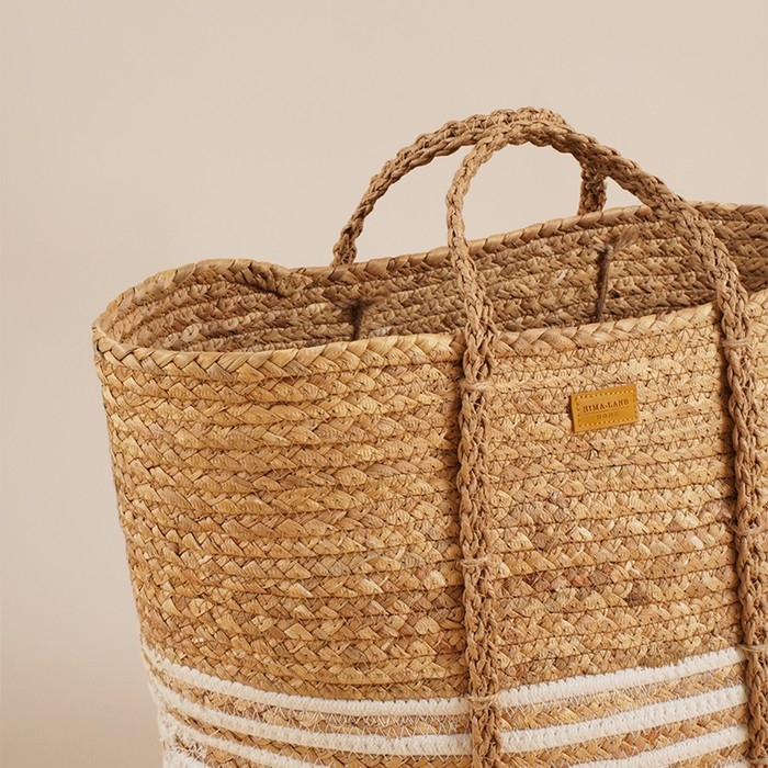 Корзина для белья плетеная SL Home Orden, хлопок, гиацинт, 42×24×35 см Корзина для белья плетеная SL Home Orden, хлопок, гиацинт, 42×24×35 см