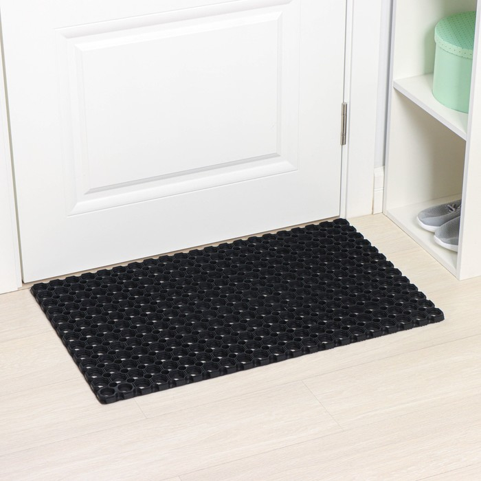 Коврик ячеистый грязесборный, 50×80×1,6 см, цвет чёрный Коврик ячеистый грязесборный, 50×80×1,6 см, цвет чёрный