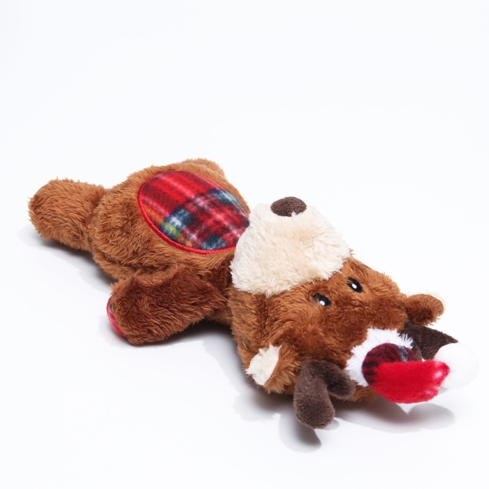 Игрушка мягкая для собак  Игрушка мягкая для собак "Олень" с пищалкой, 31 х 17 см
