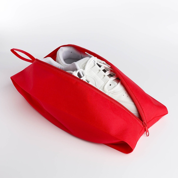 Сумка для обуви на молнии, цвет красный Сумка для обуви на молнии, цвет красный