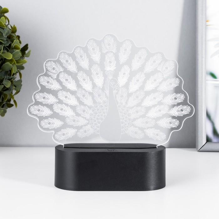 Светильник сенсорный Светильник сенсорный "Павлин" LED USB (90см) от батареек 3xАА черный 17,8х5,5х16,5 см RISALUX 76522