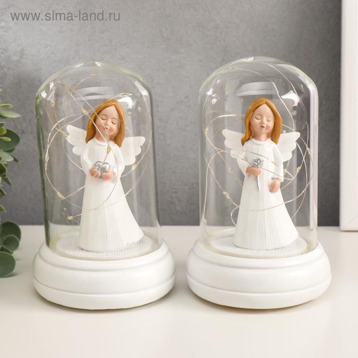 Сувенир полистоун свет  Сувенир полистоун свет "Ангел-девочка с пухлыми щёчками" МИКС 15,7х10,5х10,5 см