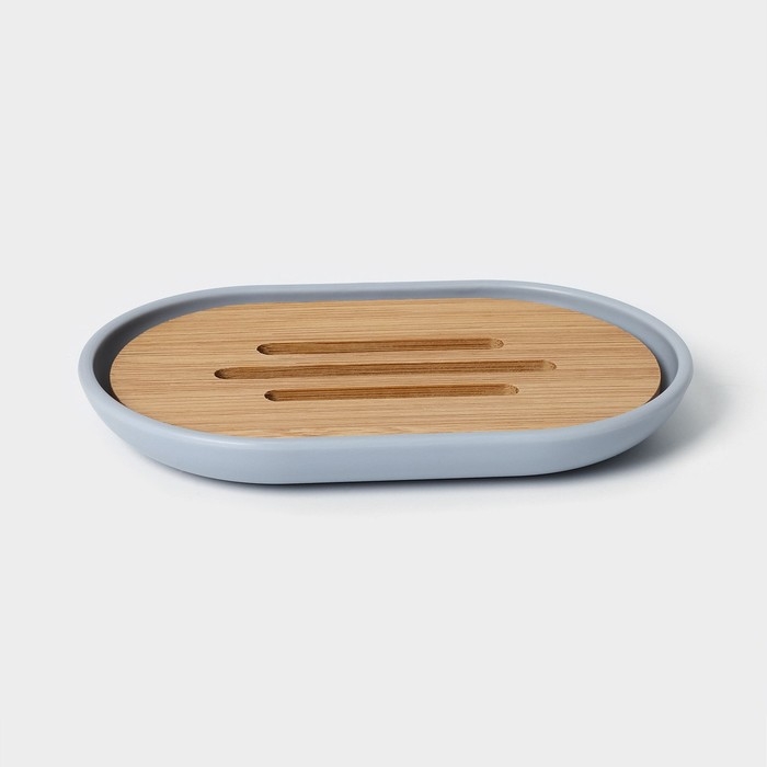 Набор аксессуаров для ванной комнаты SAVANNA «Вуди», 6 предметов (мыльница, дозатор, 2 стакана, ёршик, ведро), цвет серый Набор аксессуаров для ванной комнаты SAVANNA «Вуди», 6 предметов (мыльница, дозатор, 2 стакана, ёршик, ведро), цвет серый