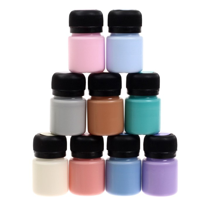 Краска по ткани, набор 9 цветов х 20 мл, ЗХК Decola, Pastel, Пастельные цвета, акриловая на водной основ, (41411885) Краска по ткани, набор 9 цветов х 20 мл, ЗХК Decola, Pastel, Пастельные цвета, акриловая на водной основ, (41411885)