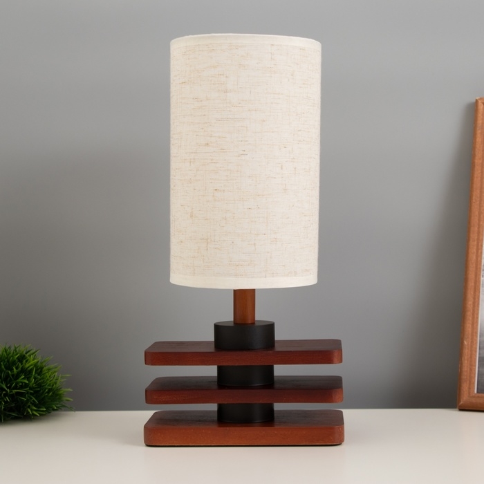 Лампа настольная Лампа настольная "Картер" 1х40Вт Е27 орех красный 12х25х33,5см