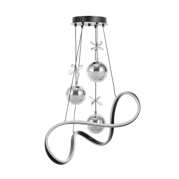 Светильник с ПДУ Светильник с ПДУ "Фиора" LED 140Вт 3000-6000К черный 49х49х15-115 см