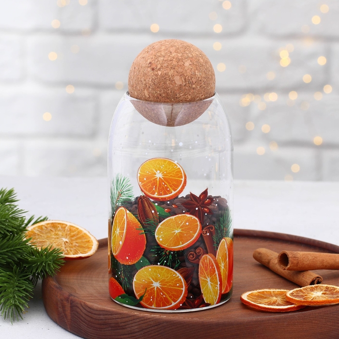 Новый год. Банка для хранения «Аромат праздника», 800 мл Новый год. Банка для хранения «Аромат праздника», 800 мл