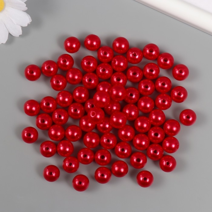 Набор бусин Набор бусин "Жемчуг" d 12 мм, 250 гр, вишневый