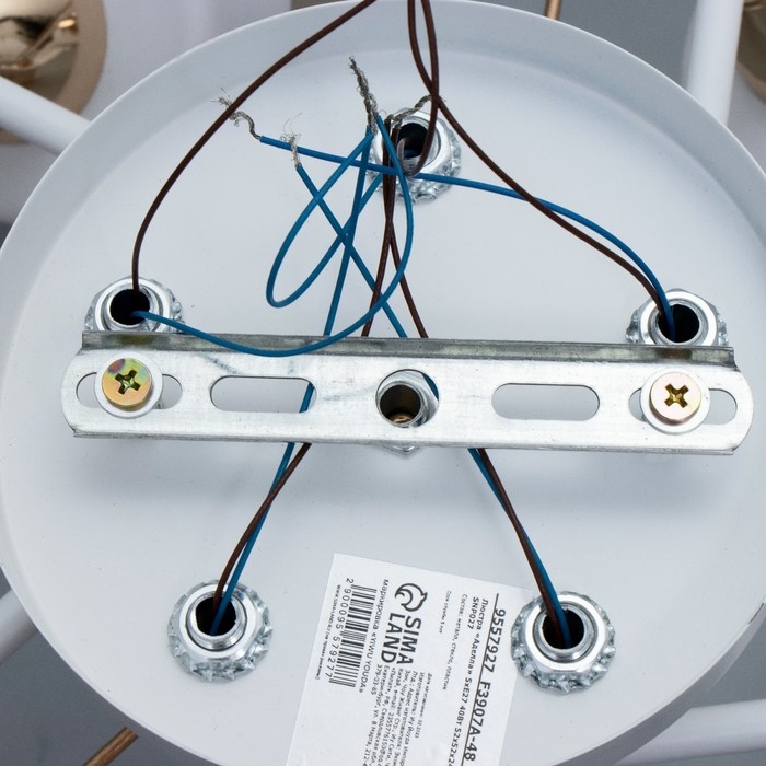 Люстра Люстра "Аделла" 5хЕ27 40Вт бело-золотой 52х52х24 см BayerLux