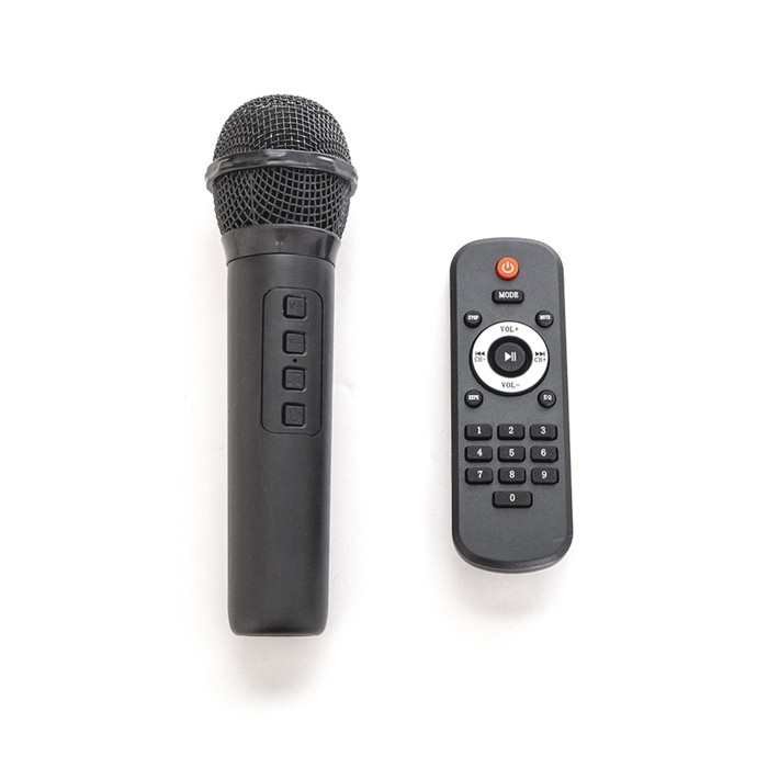 Портативная караоке система В52 Party maker, 60Вт,FM, AUX, USB,BT, 3600 мАч, подсв., чёрная Портативная караоке система В52 Party maker, 60Вт,FM, AUX, USB,BT, 3600 мАч, подсв., чёрная
