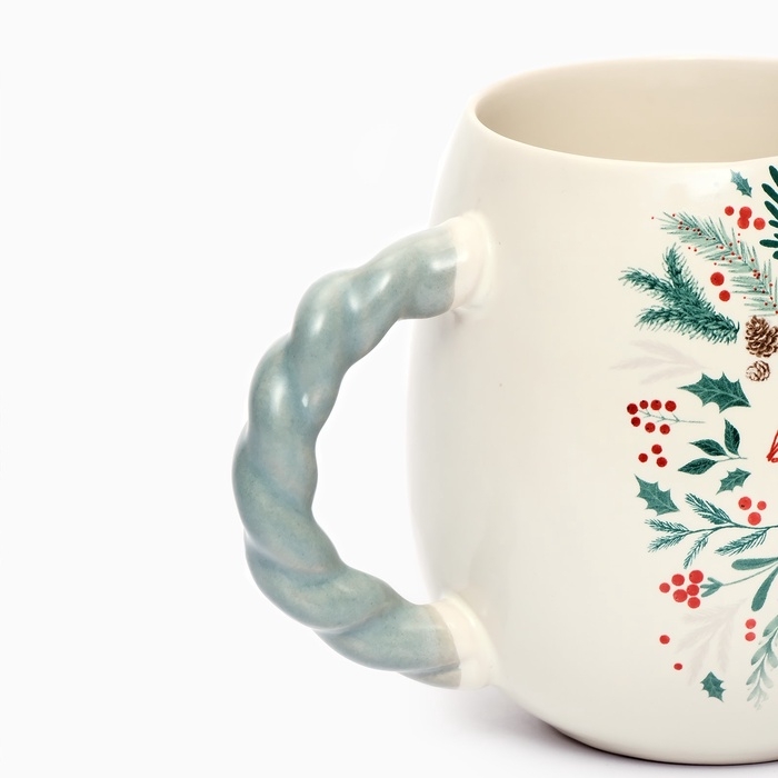 Кружка с рельефной ручкой новогодняя Дорого внимание «Счастья в новом году», 500 мл