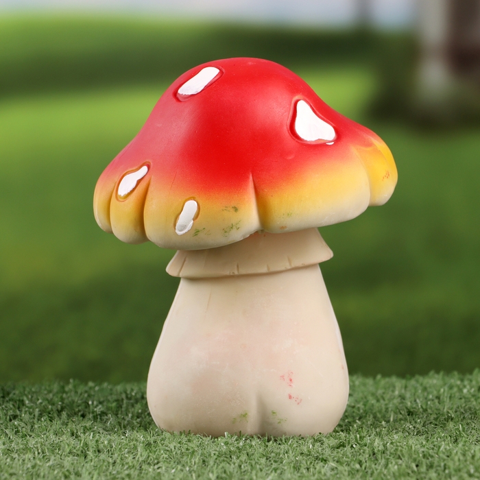 Садовая фигура  Садовая фигура "Мухомор" 12х12х15см ///