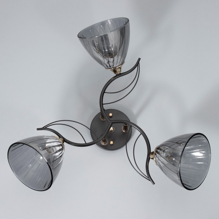 Люстра Люстра "Сальма" 3хЕ27 40Вт черный 54х54х24см BayerLux