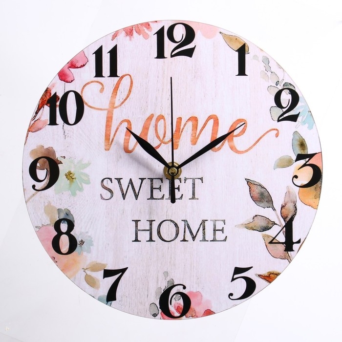 Часы настенные, интерьерные Часы настенные, интерьерные "Дом милый дом", дискретный ход, d-23 см