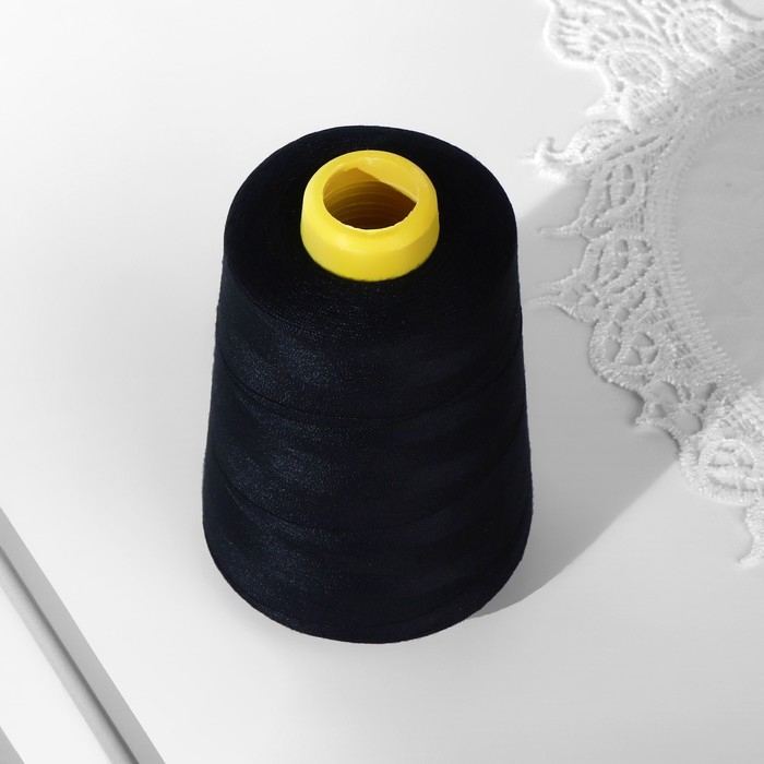 Нитки 20/2, 4500 м, цвет чёрный Нитки 20/2, 4500 м, цвет чёрный