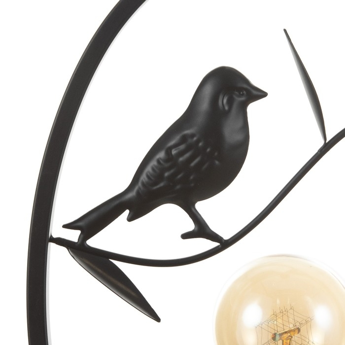 Светильник BayerLux Светильник BayerLux "Птичка на ветке" 1х40Вт E27 черный 21х10х120 см.
