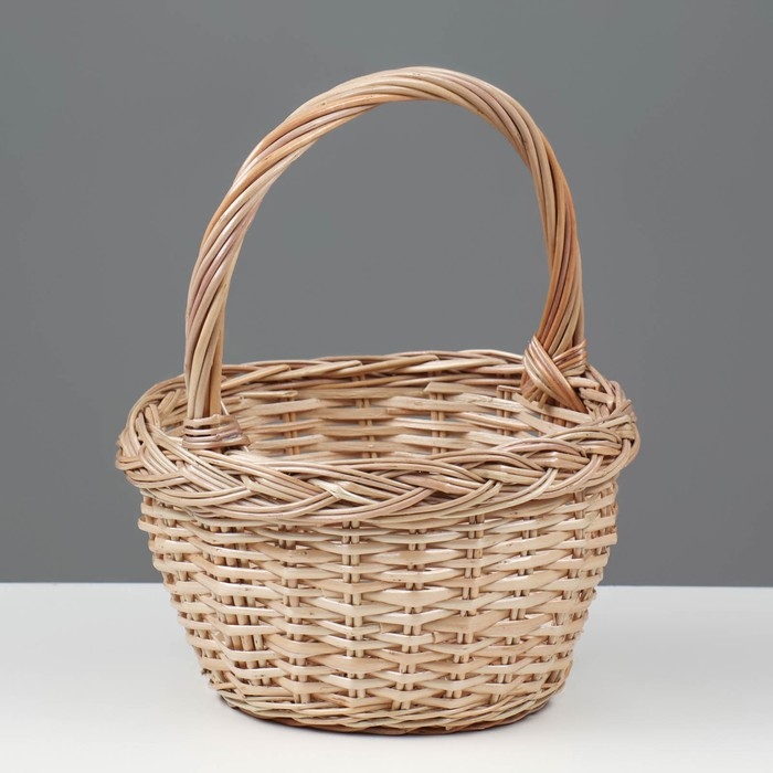 Корзина «Ягодное лукошко», №1, Dдно=12 см, Dверх=20 см, H=12/25 см, ручное плетение, лоза Корзина «Ягодное лукошко», №1, Dдно=12 см, Dверх=20 см, H=12/25 см, ручное плетение, лоза