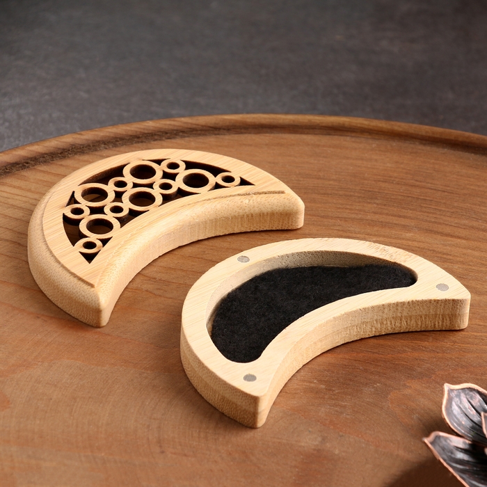 Набор благовоний с подставкой Набор благовоний с подставкой "Месяц", чёрный