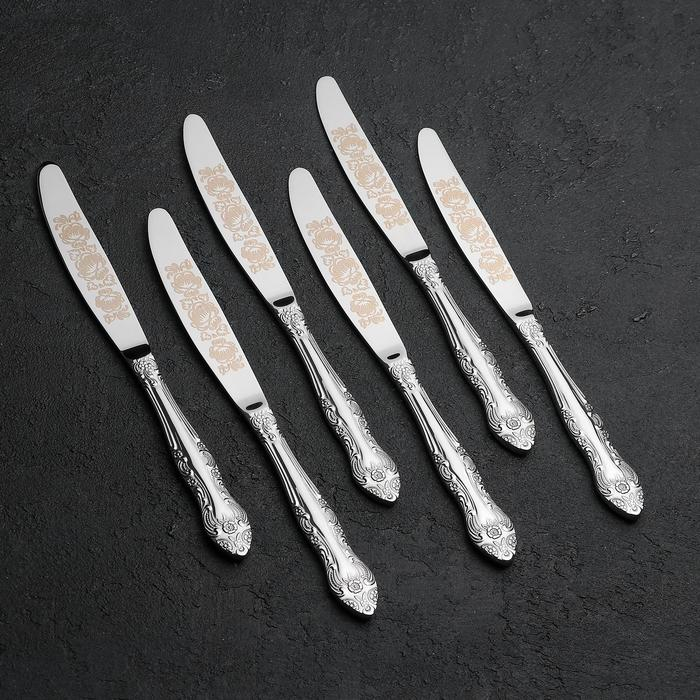 Набор столовых приборов «Тройка», 30 предметов, художественная роспись, декоративная коробка Набор столовых приборов «Тройка», 30 предметов, художественная роспись, декоративная коробка