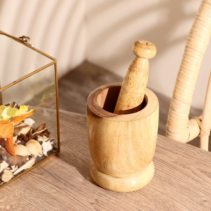 Ступка и пестик  Ступка и пестик "Мечта" дерево 8х8х16 см
