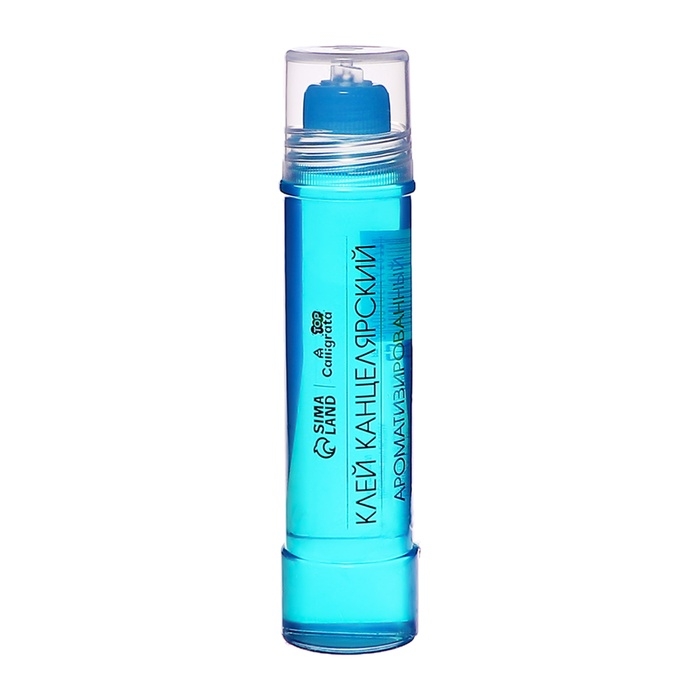 Клей канцелярский ароматизированный 50 грамм, густой, с силиконовым аппликатором, цветной