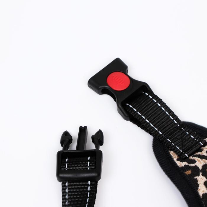 Шлейка К7 мягкая светоотражающая, размер L, ОГ 64-86 см, вес 18- 27,5 кг, леопард Шлейка К7 мягкая светоотражающая, размер L, ОГ 64-86 см, вес 18- 27,5 кг, леопард