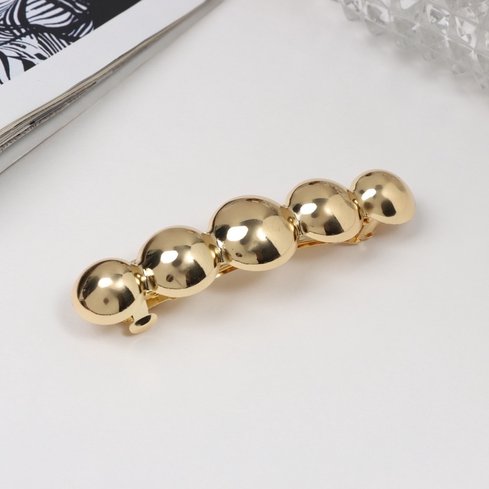 Заколка-автомат для волос Заколка-автомат для волос "Хелле" круги, 7 см, золото