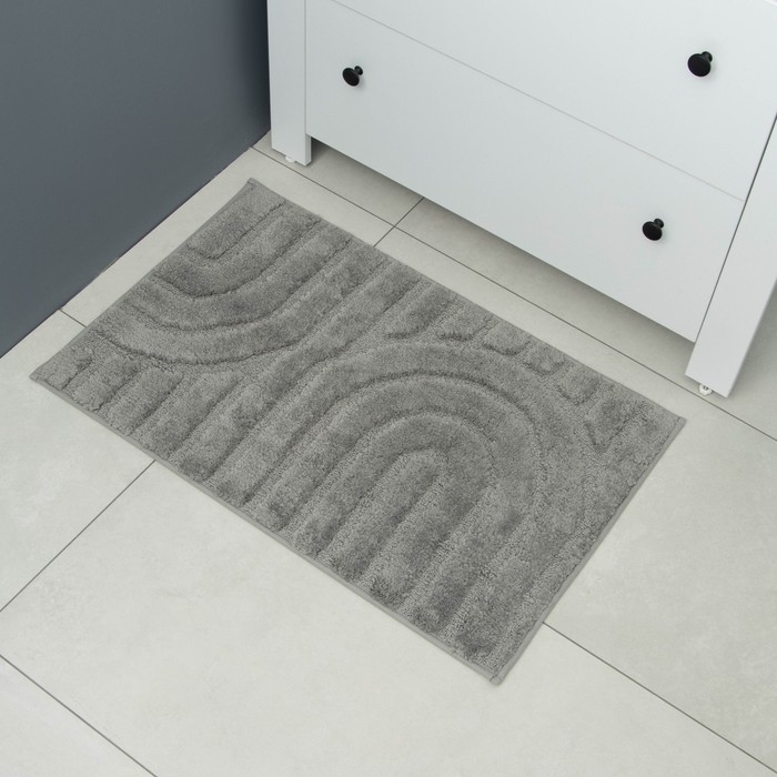 Коврик для дома Доляна «Валенсия», 50×80 см, цвет серый Коврик для дома Доляна «Валенсия», 50×80 см, цвет серый