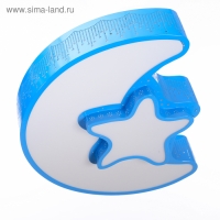 Люстра "Месяц со звездой" LED 3 режима 68Вт синий 50х54х13 см BayerLux