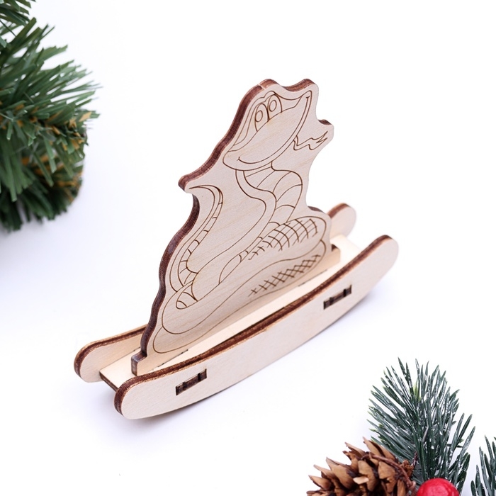 Новый год. Сувенир символ года качалка Новый год. Сувенир символ года качалка "Змейка с языком", 9,7 х 8,8 х 2 см