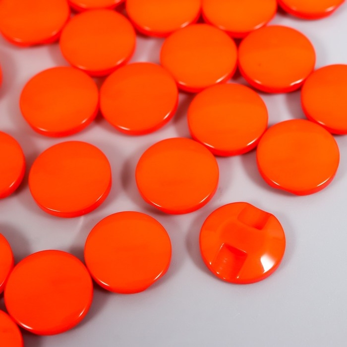Пуговицы пластик на полуножке Пуговицы пластик на полуножке "Кругляш коралл" 1,3х1,3 см набор 50 шт 2х5,5х5,5 см