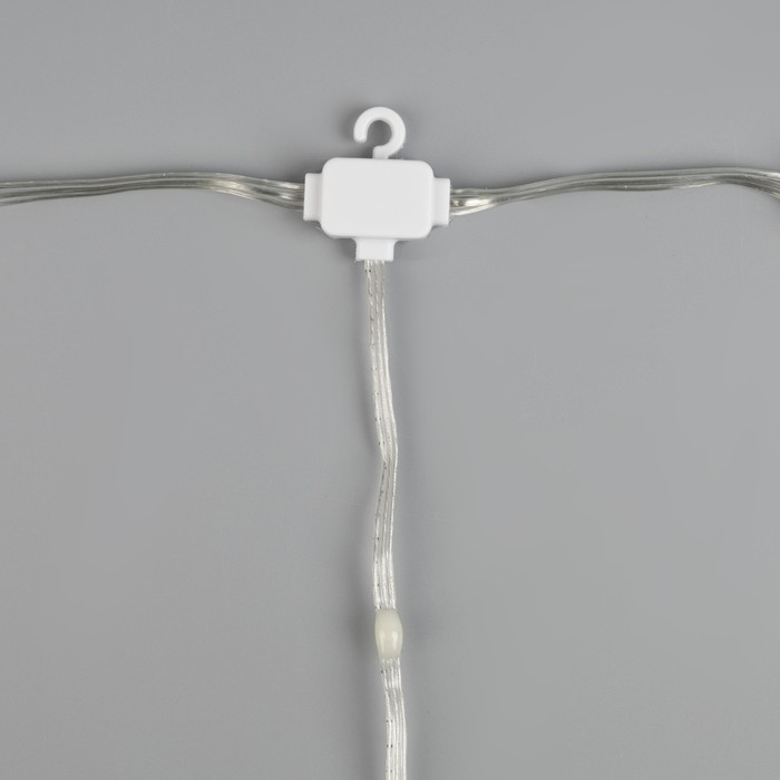 Умная гирлянда «Занавес» 2 × 2 м роса, IP20, серебристая нить, 400 LED, приложение, свечение RGB, USB