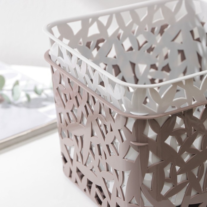 Корзина для хранения, 20,5×20,5×14,5 см, цвет МИКС Корзина для хранения, 20,5×20,5×14,5 см, цвет МИКС