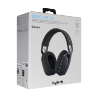 Наушники LOGITECH ZONE Vibe 100, компьютерные, микрофон, беспроводные, чёрные