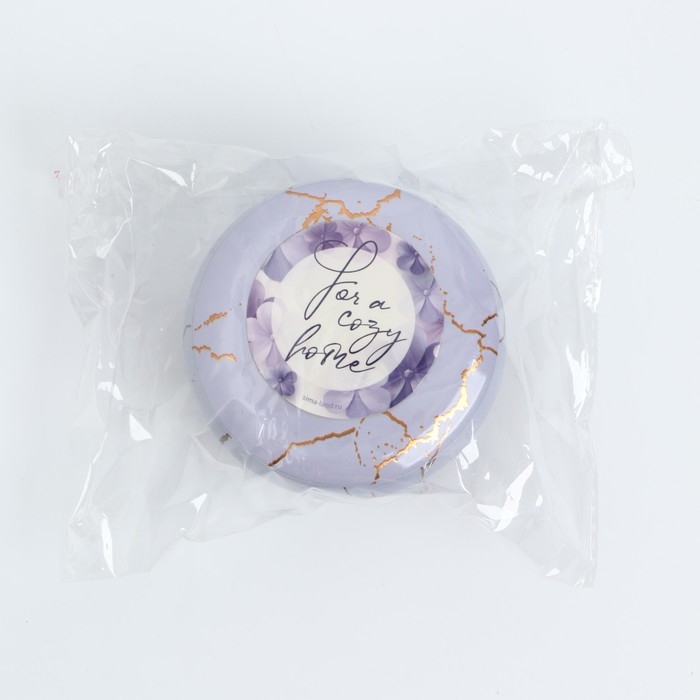 Банка для изготовления свечей с наклейкой &laquo;Уютный дом&raquo;, 6,5 х 3,8 см.