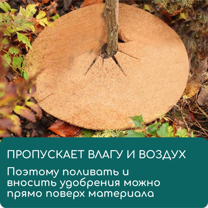 Круг приствольный, d = 0,25 м, из кокосового полотна, Greengo Круг приствольный, d = 0,25 м, из кокосового полотна, Greengo
