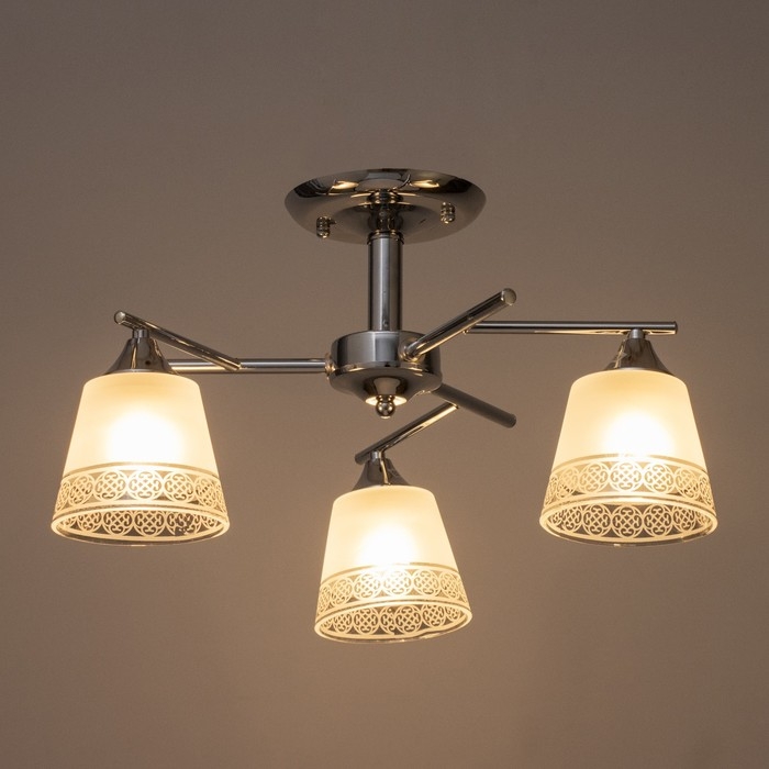 Светильник потолочный Ангела 52х52х27 , 3х60Вт Е27, Хром Светильник потолочный Ангела 52х52х27 , 3х60Вт Е27, Хром