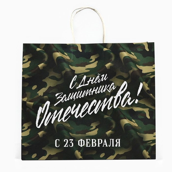 Пакет подарочный крафт «23 февраля», 32 х 28 х 15 см Пакет подарочный крафт «23 февраля», 32 х 28 х 15 см