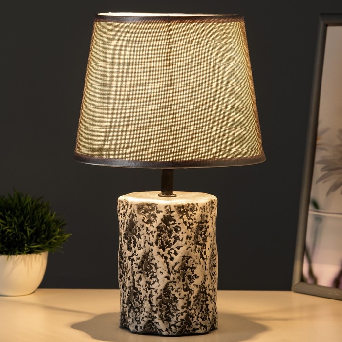 Настольная лампа Настольная лампа "Беверли" Е14 40Вт серый 20х20х32 см RISALUX