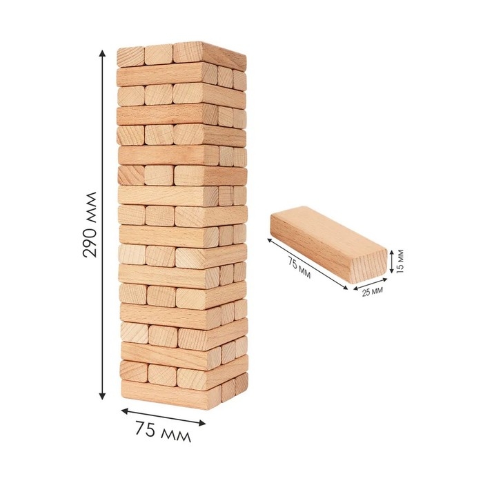 Настольная игра «Башня с ребусами», 54 элемента