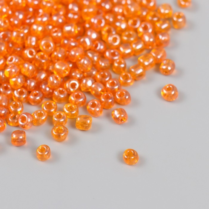 Бисер стекло 6/0  Бисер стекло 6/0 "Апельсин" прозрачный 450 гр