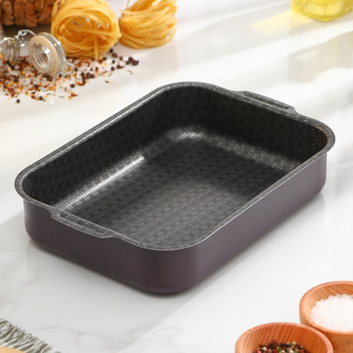 Противень «Хозяюшка», 19×25 см, h=6 см, антипригарное покрытие, цвет бордовый Противень «Хозяюшка», 19×25 см, h=6 см, антипригарное покрытие, цвет бордовый