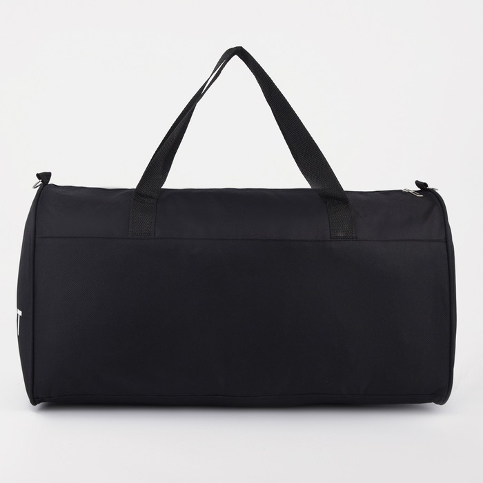 Сумка спортивная на молнии, длинный ремень, средний размер, цвет чёрный