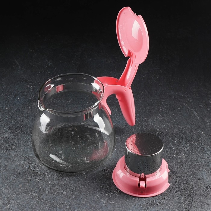 Чайник стеклянный заварочный «Джулиан», 700 мл, с металлическим ситом, цвет МИКС Чайник стеклянный заварочный «Джулиан», 700 мл, с металлическим ситом, цвет МИКС