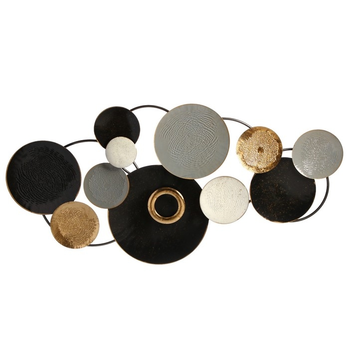 Декор настенный металл  Декор настенный металл "Чёрное золото" 134х65,4х7,6 см